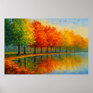 Autumn In New England Landscape Poster
