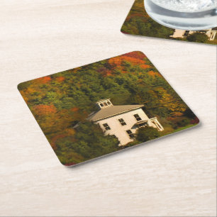 Autumn in  New England Square Paper Coaster