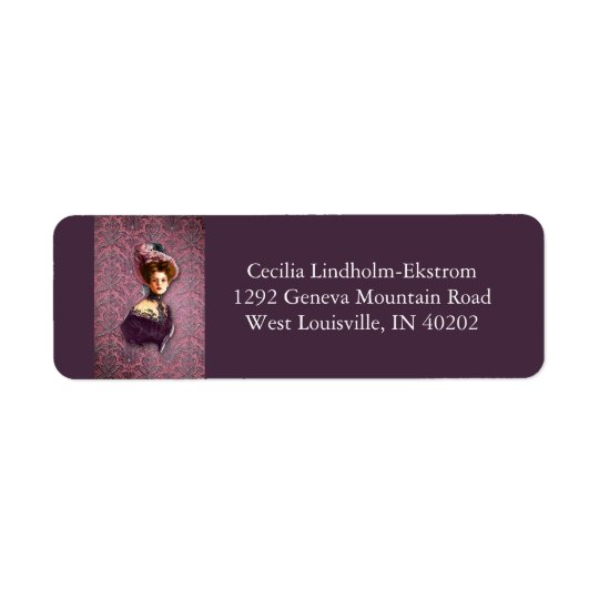 AUTUMN in PARIS 1897: ROSY OUTLOOK Return Address Label