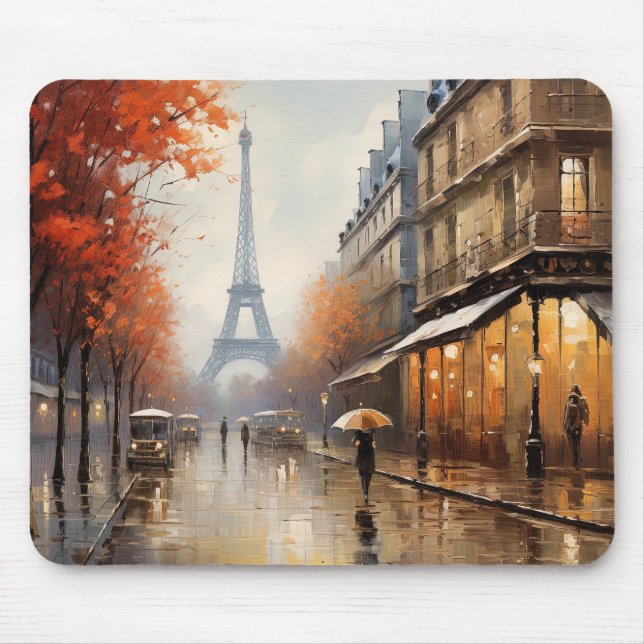 Autumn in Paris France Mouse Pad (Front)
