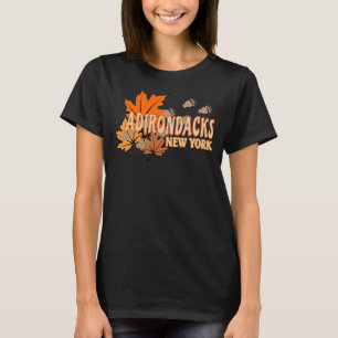 Autumn In The Adirondacks with Fall Leaves Bear Tr T-Shirt