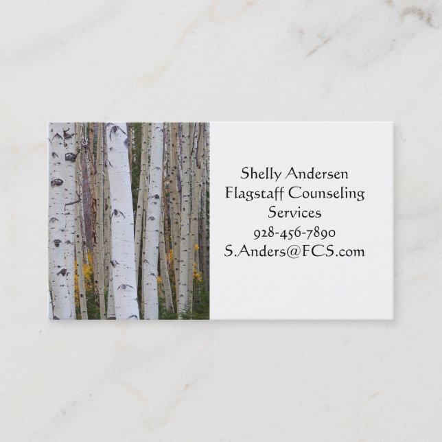 Autumn in the Aspen's Business Card (Front)