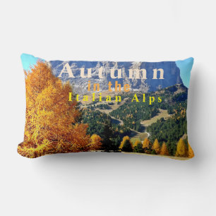 Autumn in the Italian Alps Lumbar Cushion