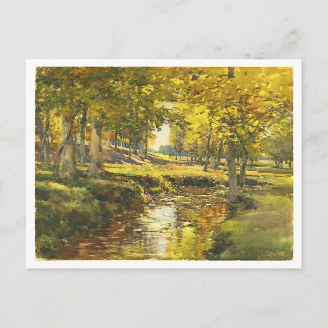 Autumn in the Meadow Edge Painting Postcard (Front)