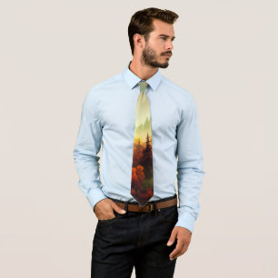 Autumn in the Mountains Landscape Tie
