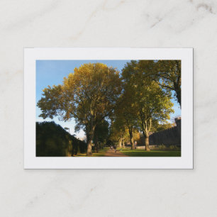Autumn in the Park (Bordered) Business Card