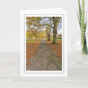 Autumn in the park greeting card