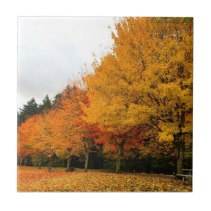 Autumn in the Park, Oregon Ceramic Tile