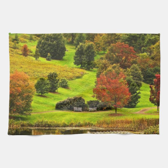 Autumn in the Park Tea Towel (Horizontal)