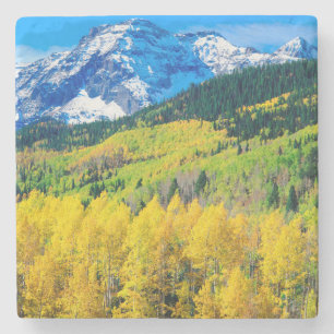 Autumn in the Rockies Stone Coaster