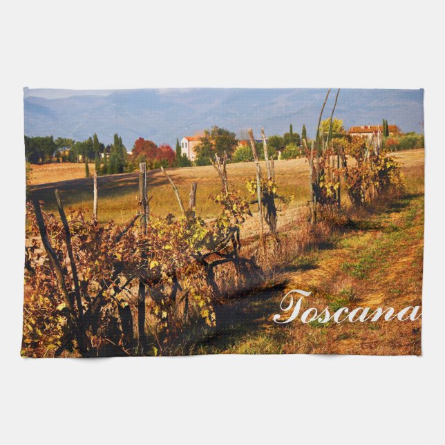Autumn in Tuscany Tea Towel (Horizontal)