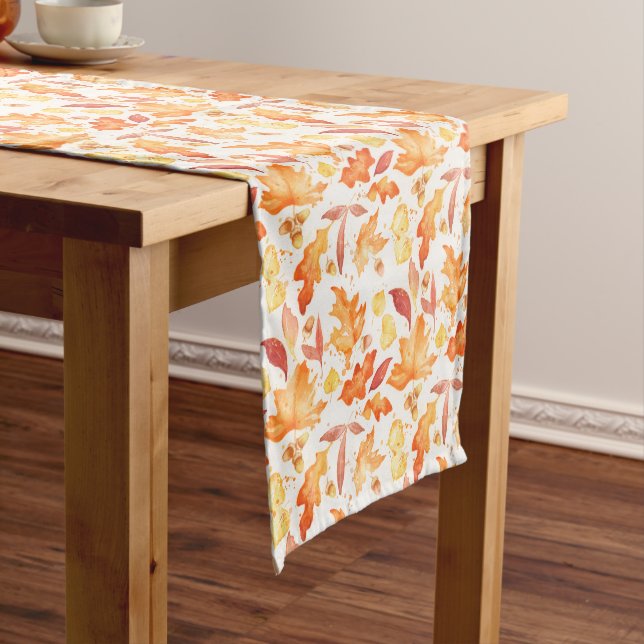 Autumn in Watercolor Table Runner (In Situ)