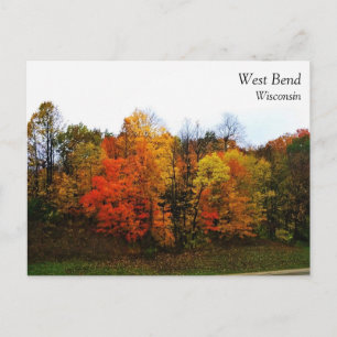 Autumn in West Bend, Wisconsin Postcard