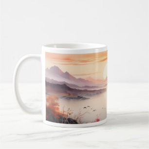Autumn Ink Painting With The Sun Coffee Mug