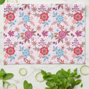 Autumn Inspired Roses Pattern Print  Kitchen Towel