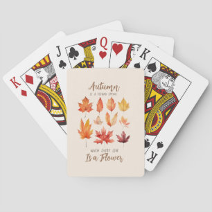 Autumn is a Second Spring – Fall Leaves Playing Cards