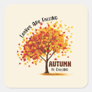 Autumn is Calling Square Sticker
