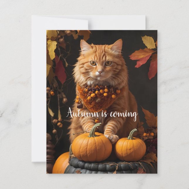 Autumn is coming holiday card (Front)