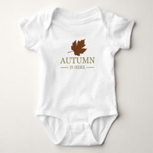 autumn is here baby bodysuit
