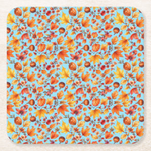 Autumn is in the Air Square Paper Coaster
