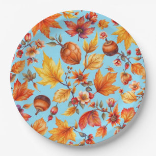Autumn is in the Air Thanksgiving Paper Plate