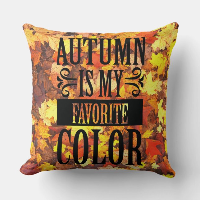Autumn is My Favourite Colour Cushion (Front)