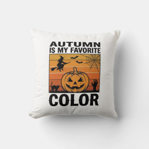 Autumn Is My Favourite Colour Halloween Pumpkin De Cushion