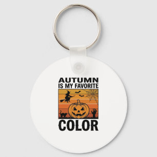 Autumn Is My Favourite Colour Halloween Pumpkin De Key Ring