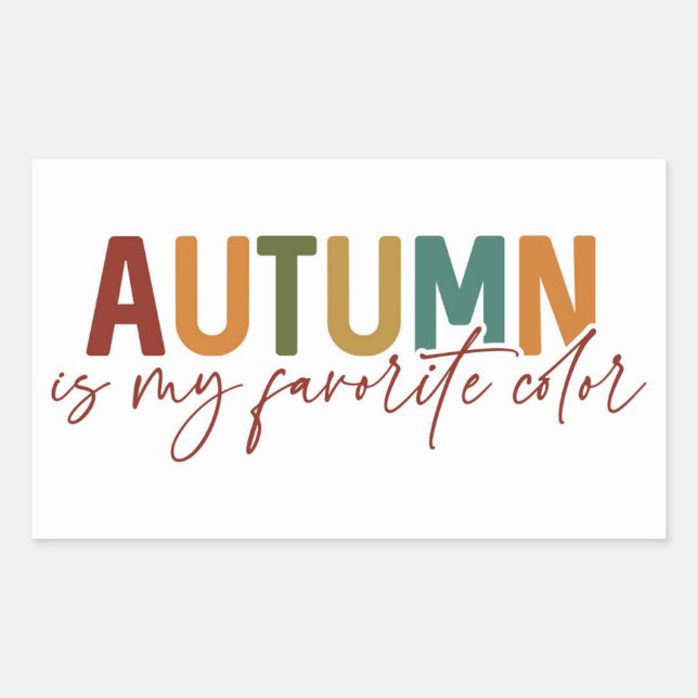 Autumn Is My Favourite Colour Rectangular Sticker (Front)