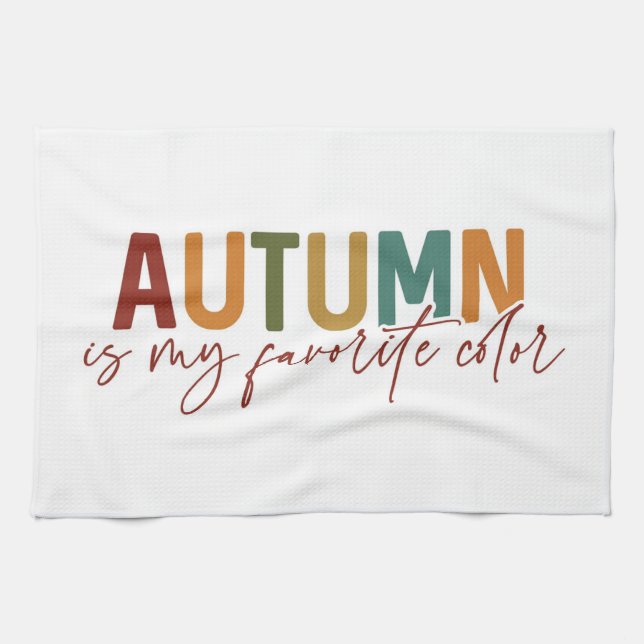 Autumn Is My Favourite Colour Tea Towel (Horizontal)