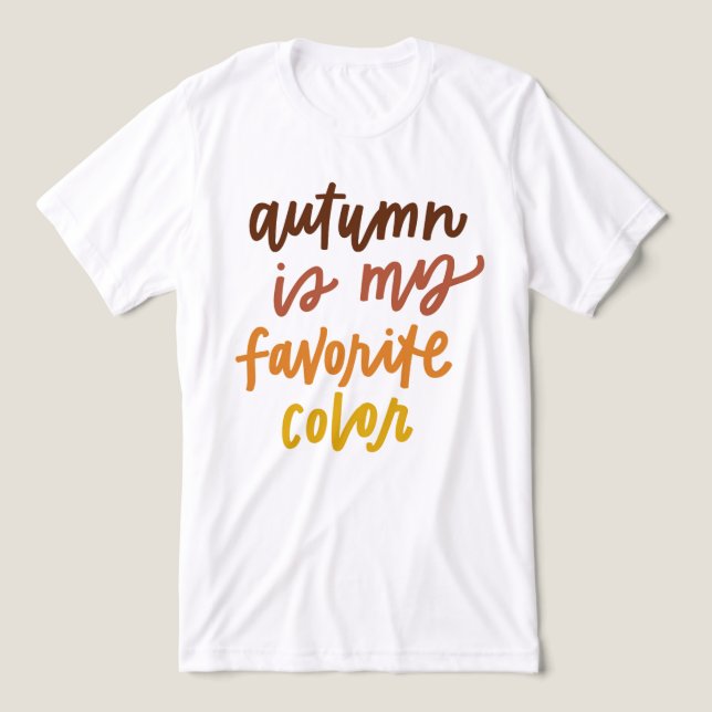 "Autumn Is My Favourite Colour" Tri-Blend Shirt (Design Front)