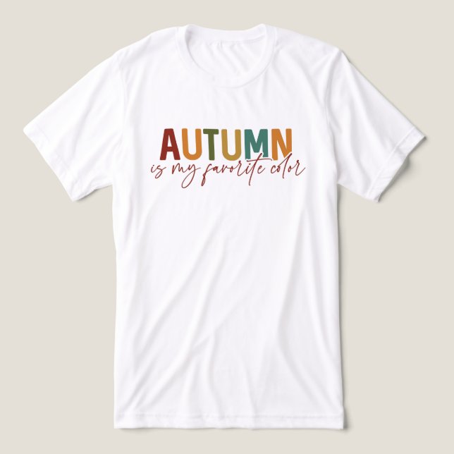 Autumn Is My Favourite Colour Tri-Blend Shirt (Design Front)