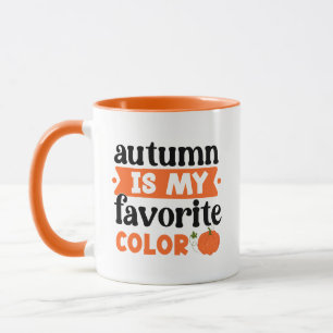 Autumn is My Favourite Colour Wordart Mug