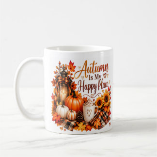 Autumn Is My Happy Place | Cosy Fall Pumpkin Coffe Coffee Mug