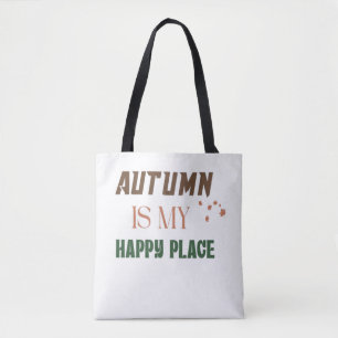 Autumn Is My Happy Place – Fall Leaves Cosy Autumn Tote Bag