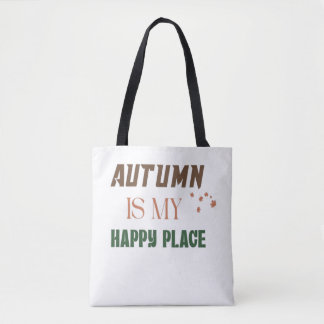 Autumn Is My Happy Place – Fall Leaves Cosy Autumn Tote Bag