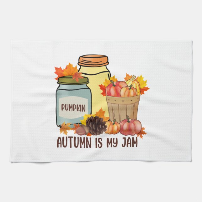 Autumn is my jam  tea towel (Horizontal)