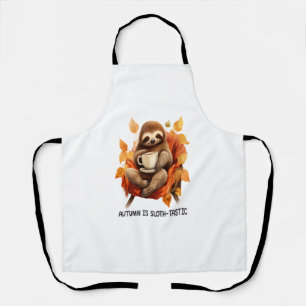 Autumn is Sloth Tastic Apron