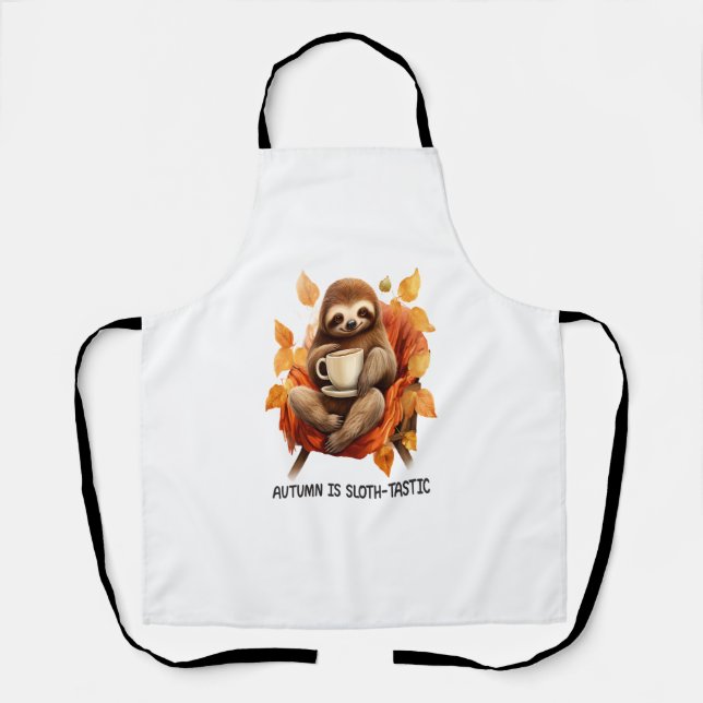 Autumn is Sloth Tastic Apron (Front)
