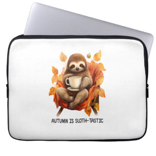 Autumn is Sloth Tastic Laptop Sleeve