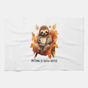 Autumn is Sloth Tastic Tea Towel