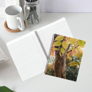 Autumn Japanese Stewartia Tree Floral Notebook