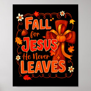 Autumn Jesus My Favourite Season Fall Christian Th Poster