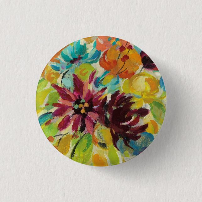 Autumn Joy Flowers 3 Cm Round Badge (Front)