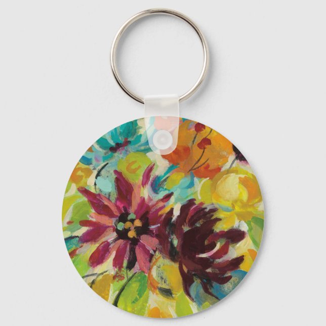 Autumn Joy Flowers Key Ring (Front)