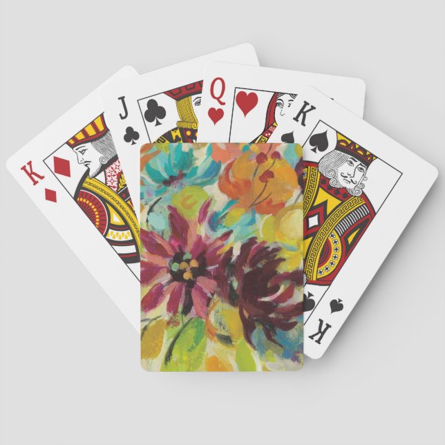 Autumn Joy Flowers Playing Cards (Back)