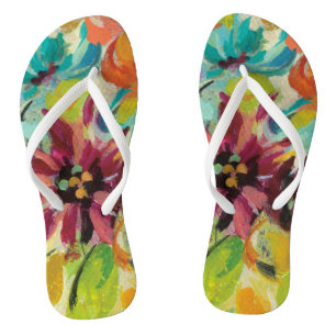 Autumn Joy Flowers Thongs