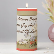 Autumn Joy Pillar Candle