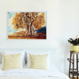 Autumn Jungle Woods Trees Landscape Painting Poster