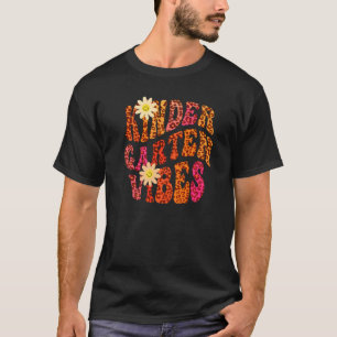 Autumn KINDERGARTEN VIBES Teacher Peace Love Kinde T-Shirt